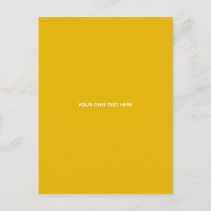 Create Your Own Yellow Custom Design Postcard