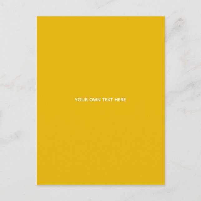 Create Your Own Yellow Custom Design Postcard (Front)