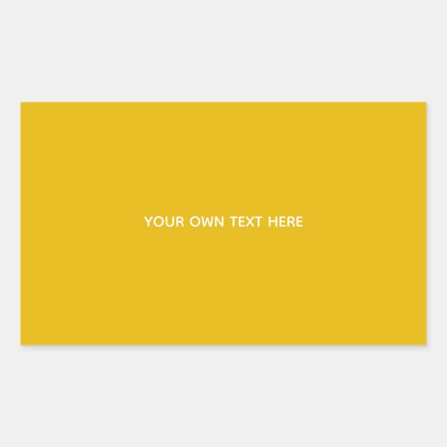 Create Your Own Yellow Custom Design Rectangular Sticker (Front)
