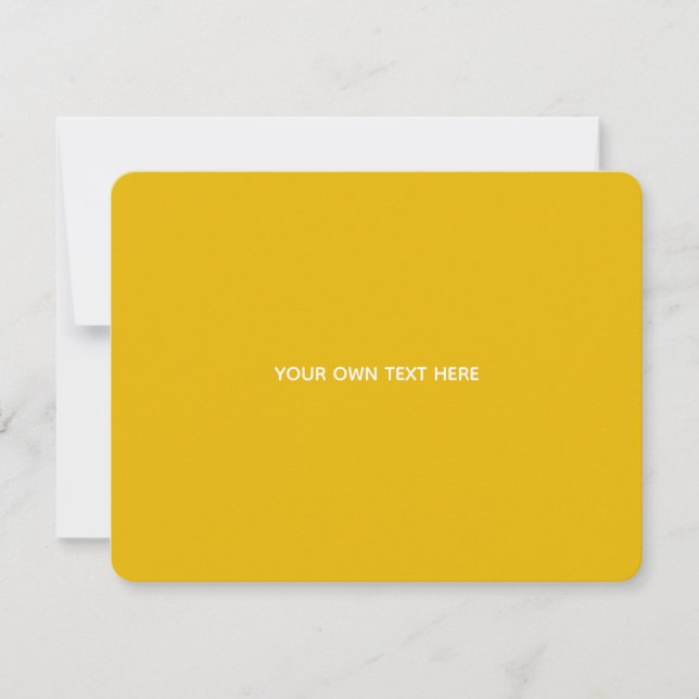 Create Your Own Yellow Custom Design Save The Date (Front)