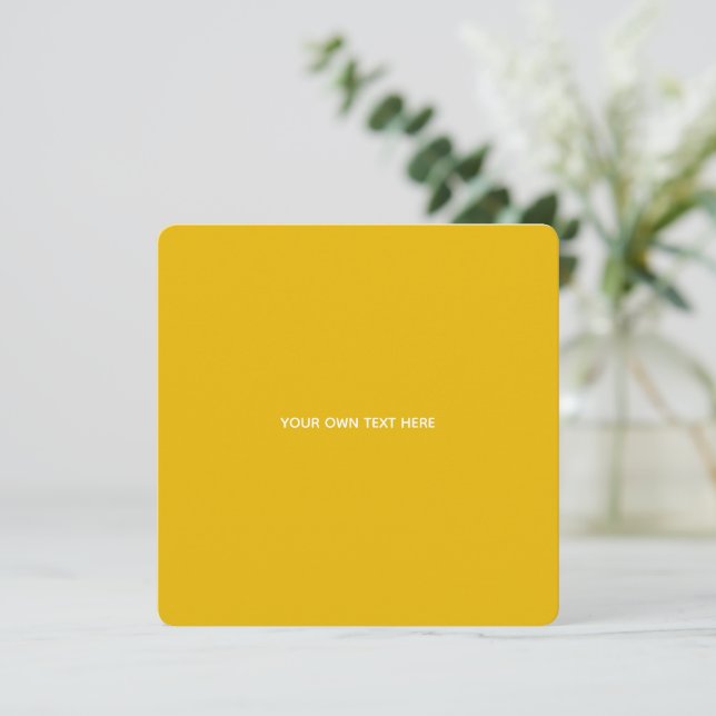 Create Your Own Yellow Custom Design Save The Date (Standing Front)