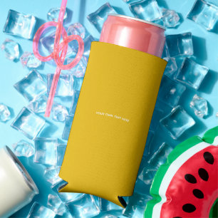 Create Your Own Yellow Custom Design Seltzer Can Cooler