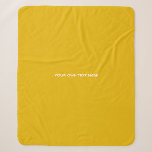 Create Your Own Yellow Custom Design Sherpa Blanket