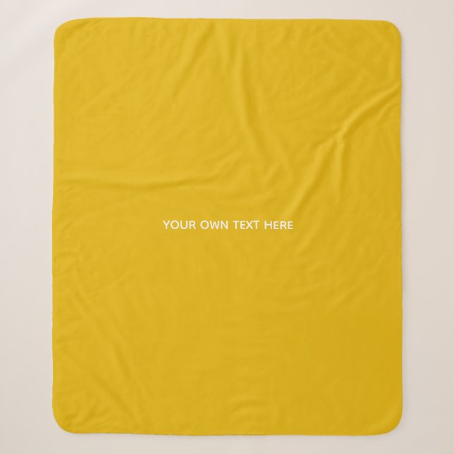 Create Your Own Yellow Custom Design Sherpa Blanket (Front)
