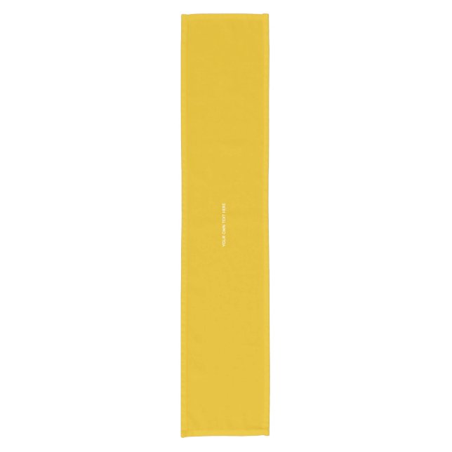 Create Your Own Yellow Custom Design Short Table Runner (Front)