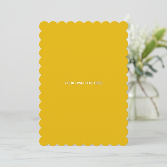 Create Your Own Yellow Custom Design Thank You Card (Standing Front)
