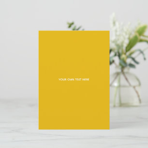 Create Your Own Yellow Custom Design Thank You Card
