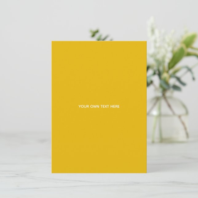 Create Your Own Yellow Custom Design Thank You Card (Standing Front)