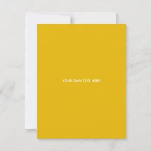Create Your Own Yellow Custom Design Thank You Card