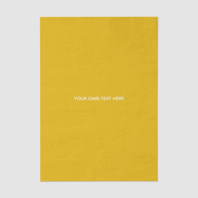 Create Your Own Yellow Custom Design Tissue Paper (Front)