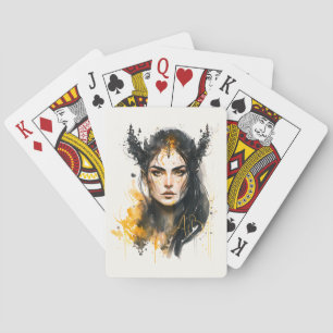 Create Your Own Yellow Witch Playing Cards