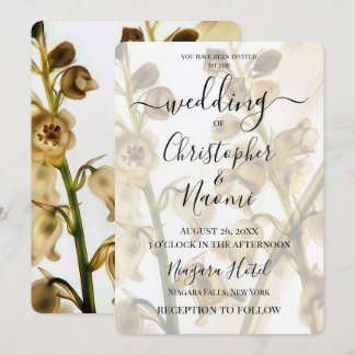 Create Your Own Yellow X-Ray Lily of the Valley Invitation