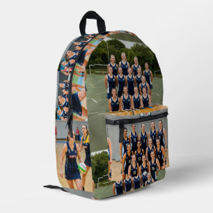 "create your own" your image here sports team printed backpack