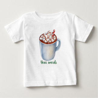Create Your Own Yuletide Peppermint Hot Chocolate Baby T-Shirt