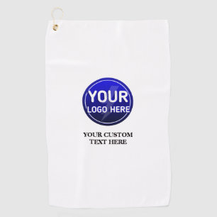 Create your owner's custom logo/editable template golf towel