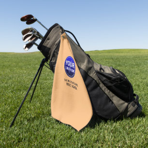 Create your owner's custom logo/editable template golf towel