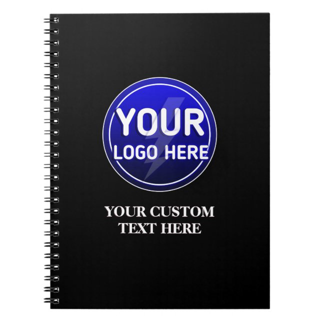 Create your owner's custom logo/editable template  notebook (Front)