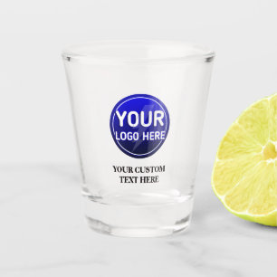 Create your owner's custom logo/editable template  shot glass