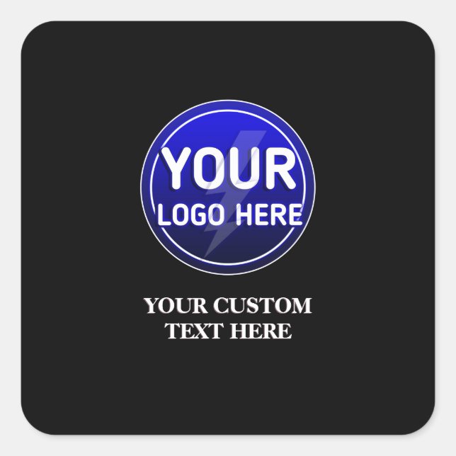 Create your owner's custom logo/editable template  square sticker (Front)