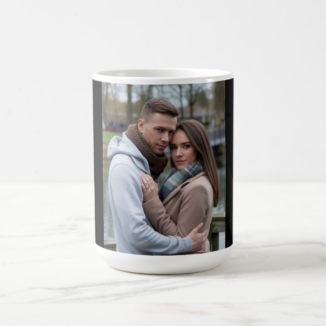Create Your Perfect Couple Image Personalised Art Coffee Mug (Center)