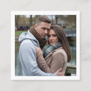 Create Your Perfect Couple Image Personalised Art Square Business Card