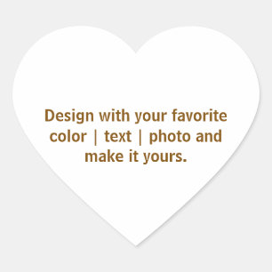 Create Your Personalise 1.5 inch Heart Sticker