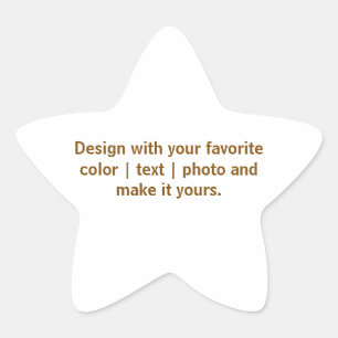 Create Your Personalise 1.5 inch Star Sticker