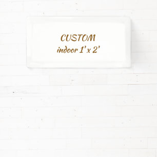 create your personalise 1' x 2' indoor banner