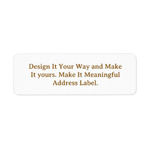 Create Your Personalise 2.25" L x 0.75" W Return Address Label
