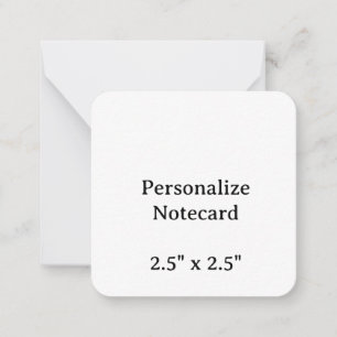 Create Your Personalise 2.5" x 2.5" Flat Notecard