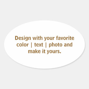 Create Your Personalise 4.5 x 2.7 inch Oval Sticker