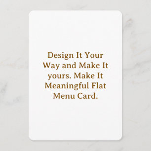 Create Your Personalise 4.5" x 6.25" Menus Cards