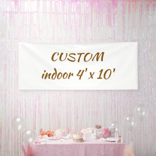 create your personalise  4' x 10' indoor banner
