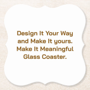 Create Your Personalise 4" x 4" Paper Coaster