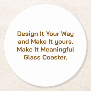 Create Your Personalise 4" x 4" Round Paper Coaster