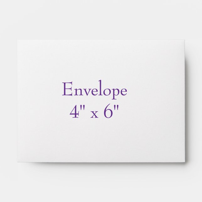 create your personalise 4" x 6"  Basic Envelope (Front)