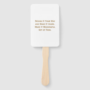 Create Your Personalise 4" x 6", rounded corners Hand Fan