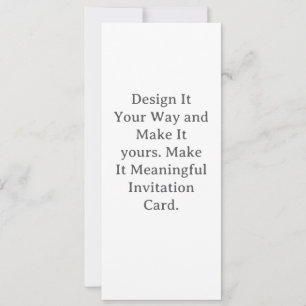 Create Your Personalise 4" x 9.25" Invitation