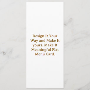 Create Your Personalise 4" x 9.25" Menus Cards