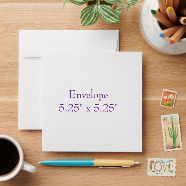 create your personalise 5.25" x 5.25" Basic Envelope (Desk)