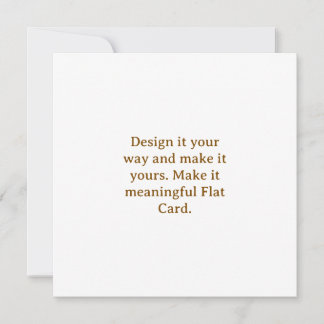 Create Your Personalise 5.25" x 5.25" Flat Card