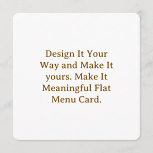 Create Your Personalise 5.25" x 5.25" Menus Cards