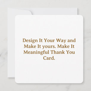 Create Your Personalise 5.25" x 5.25" Rounded Thank You Card
