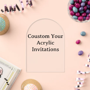 create your personalise 5" x 7" acrylic invitations