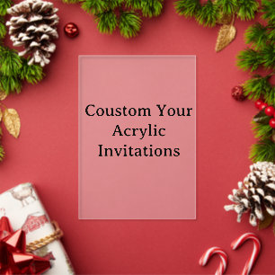 create your personalise 5" x 7" Frosted Acrylic Invitations