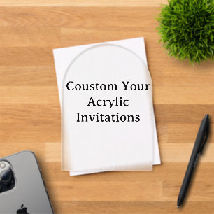 create your personalise 5" x 7" Frosted Acrylic Invitations