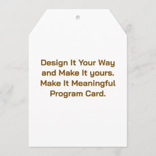 Create Your Personalise 5" x 7" Round Program Card