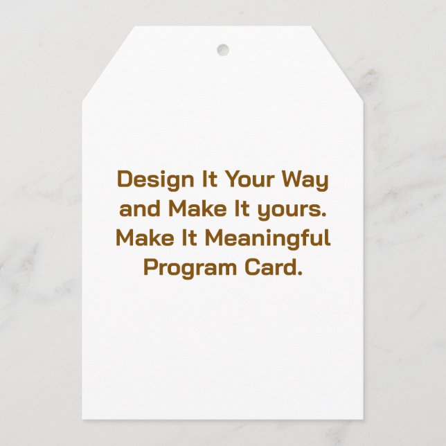 Create Your Personalise 5" x 7" Round Program Card (Front)