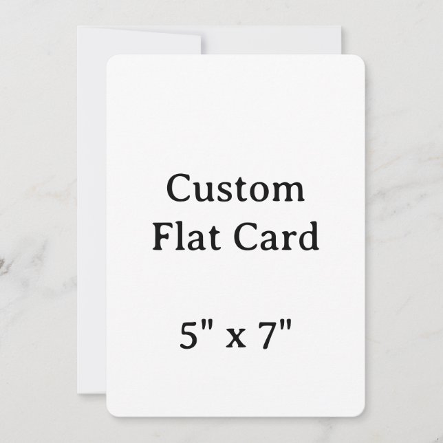Create your Personalise 5" x 7"  Rounde Flat Card  (Front)