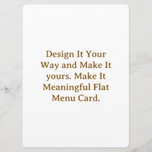 Create Your Personalise 6.5" x 8.75" Menus Cards